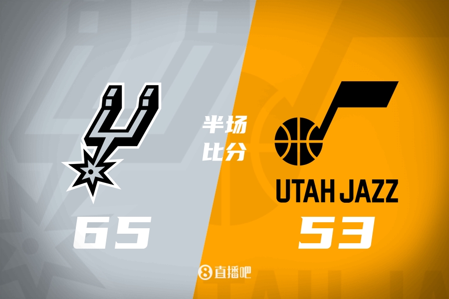 开云体育下载-马刺半场5人上双&amp;65-53领先爵士 文班填满数据栏 乔治14分